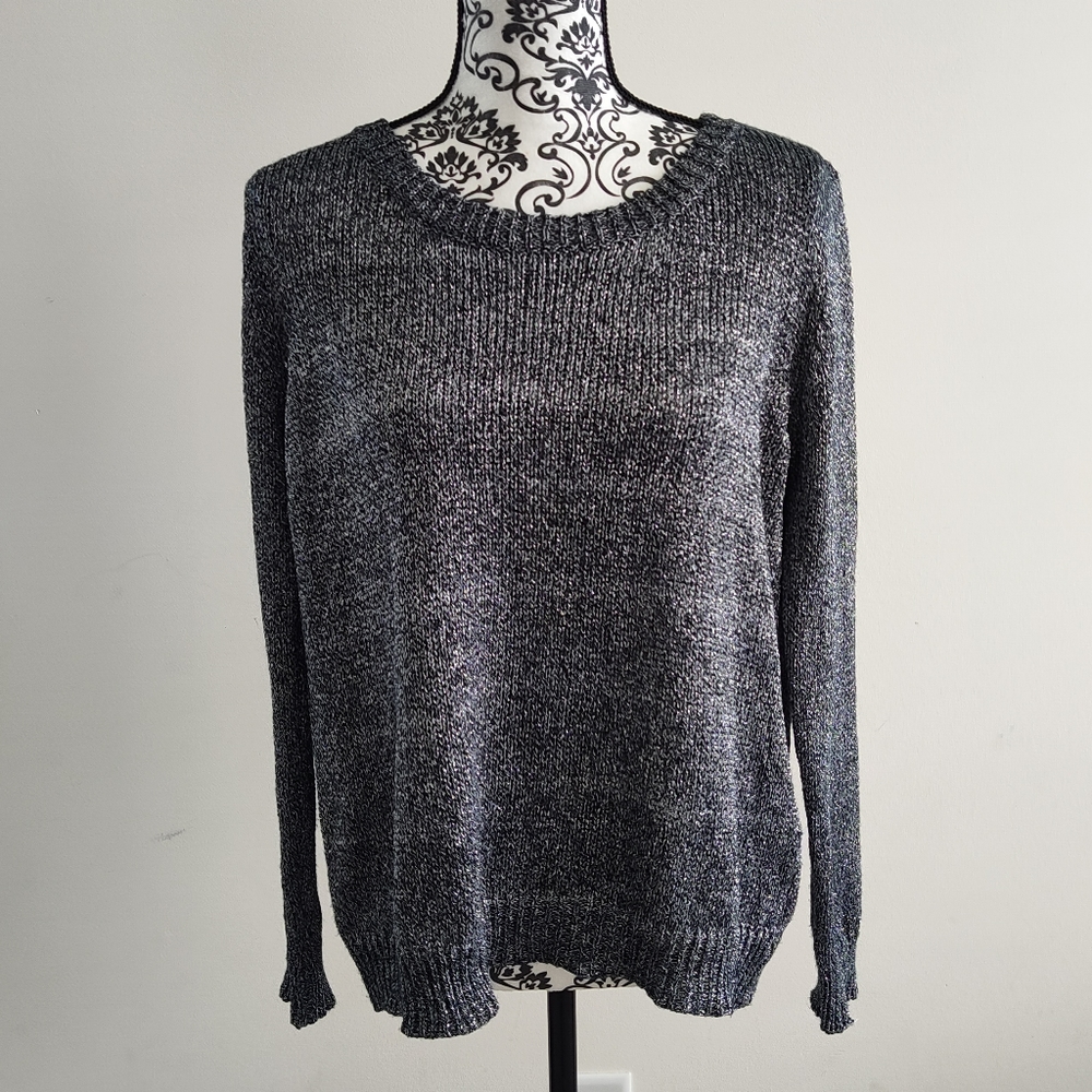 Neely Split Back Metallic Sweater